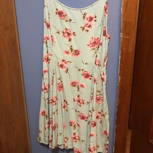 Super cute floral pastel light tie up dress!